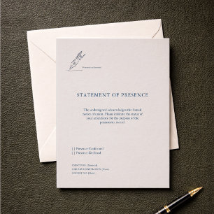 Witness Pen- Marriage Union Response Card