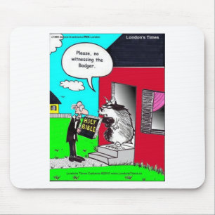 Witness The Badger Funny Mugs Cards Tees & Gifts Mouse Pad