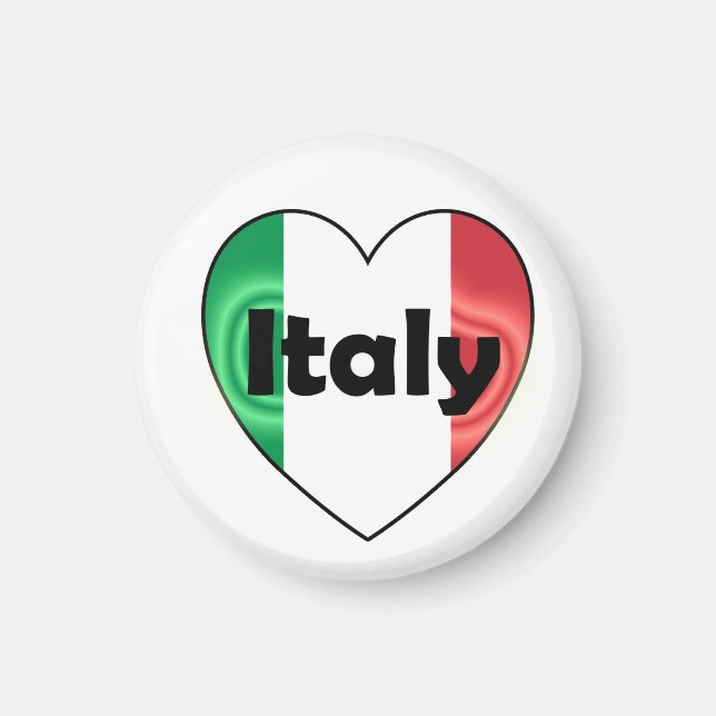 Witte Heart Italy Magnet (Front)