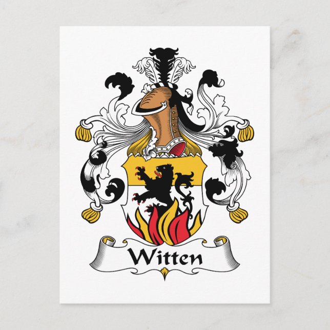 Witten Family Crest Postcard (Front)
