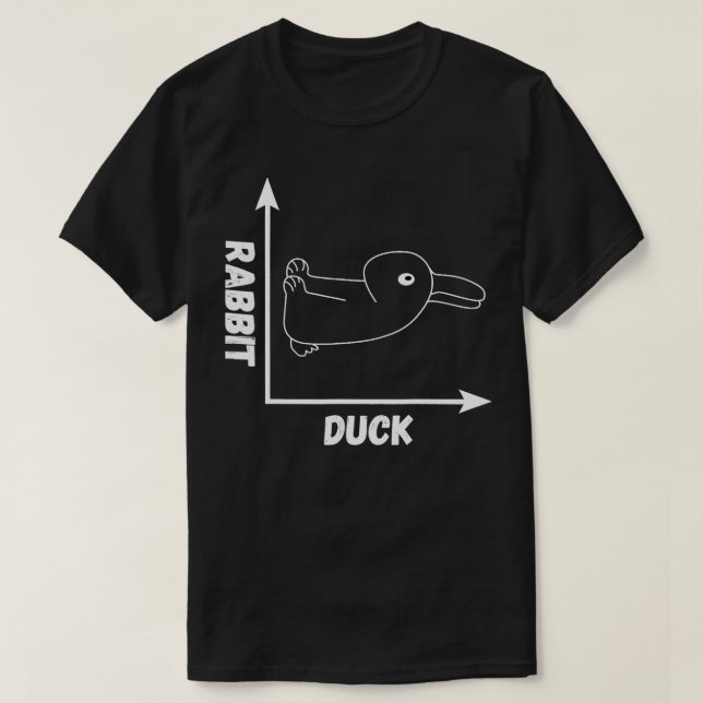 Wittgenstein Duck Rabbit Optical Illusion Crazy Ph T-Shirt (Design Front)