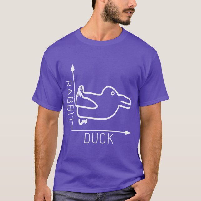Wittgenstein Rabbit Duck Illusion gift boy T-Shirt (Front)