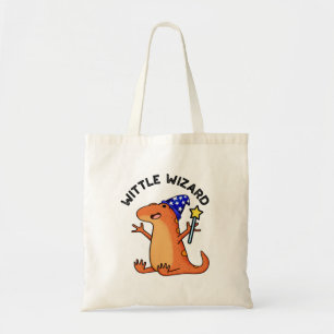 Wittle Wizard Funny Lizard Pun  Tote Bag