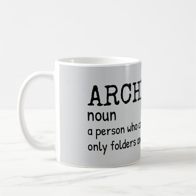 Witty Archivist Definition Coffee Mug (Left)