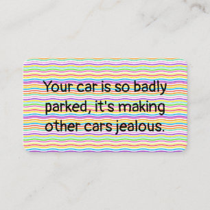 Witty Bad Parking Business Card