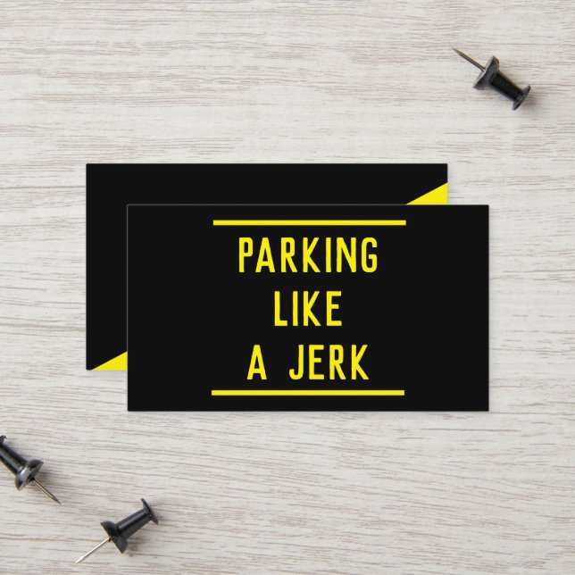 Witty Bad Parking Calling Card (Front/Back In Situ)