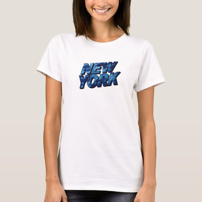 Witty Blue NEW YORK Tee (Front)