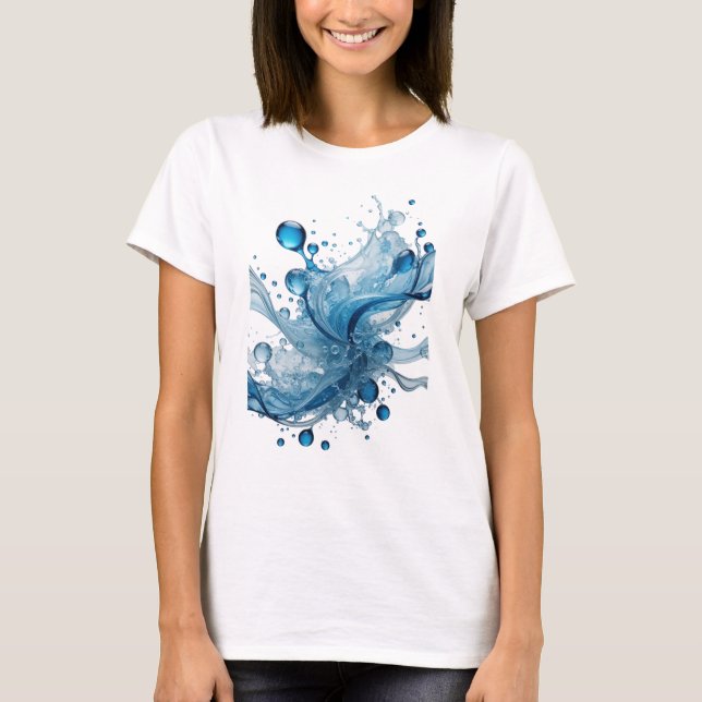 Witty Blue WATER SPLASH Quote Shirt (Front)