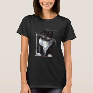 Witty cat artwork meow kitty portrait cute kitten T-Shirt