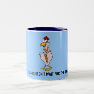 Witty chicken Two-Tone coffee mug