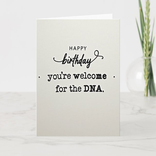 Witty Dna Birthday Card (Front)