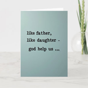 Witty Fathers Day Typewriter Card