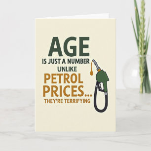 Witty Fuel Nozzle Birthday Card