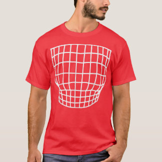 Witty Grid Magnified Chest Optical Illusion  T-Shirt