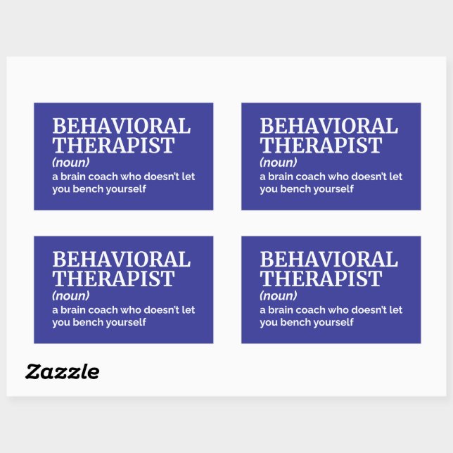 Witty Job Definition – Behavioural Therapist Rectangular Sticker (Sheet)