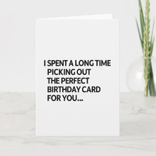 Witty Message Birthday Card