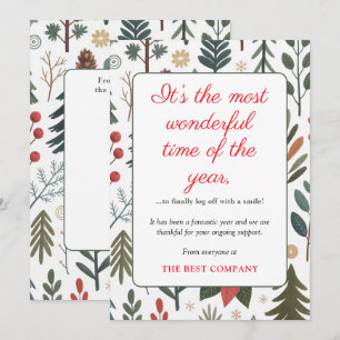 Witty Modern Botanics Corporate Christmas Card