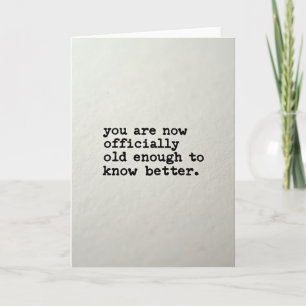 Witty Monospace Birthday Card