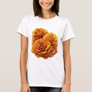 Witty Orange ORANGE ROSES AND COINS Quote Design T-Shirt