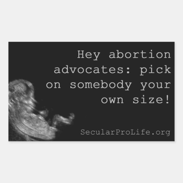 Witty pro-life sticker (Front)