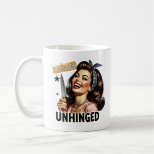 Witty Retro Girl  – Completely Unhinged Tri-Blend  Coffee Mug
