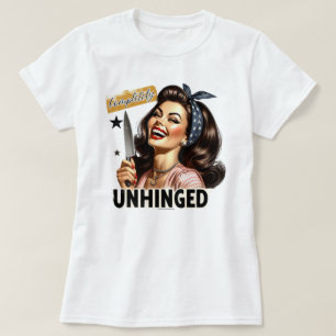Witty Retro Girl T-Shirt – Completely Unhinged