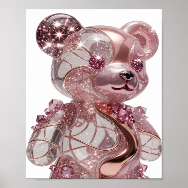 Witty Silver ABSTRACT ART Abstract Design Poster (Front)