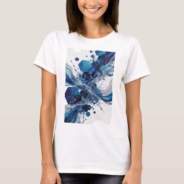 Witty Silver ABSTRACT ART Graphic Tee v2 (Front)