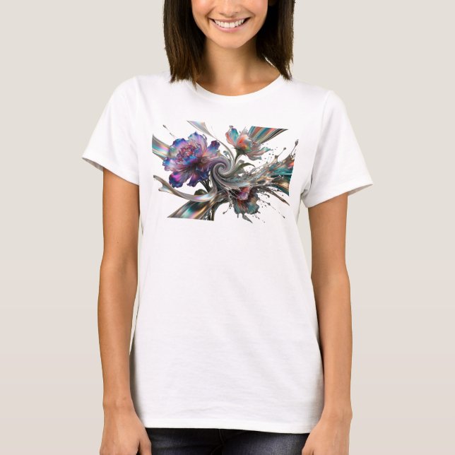 Witty Silver ABSTRACT ART Graphic Tee v3 (Front)