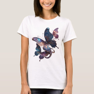 Witty Silver BUTTERFLY MAGIC 3D Text Art T-Shirt