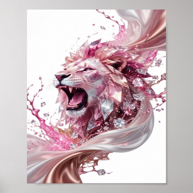 Witty Silver LION KING Bold Design Poster (Front)