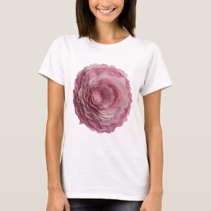 Witty Silver PINK ROSE Slogan Design T-Shirt