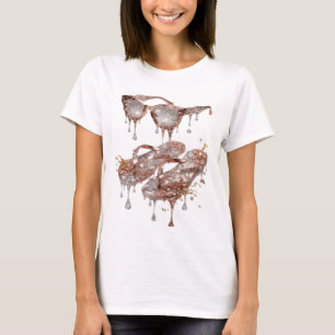 Witty Silver ROSE GOLD GLAMOUR Print T-Shirt