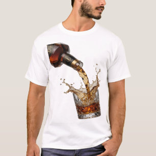Witty Silver WHISKY POURING INTO GLASS T-Shirt