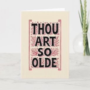 Witty Typographic Birthday Card
