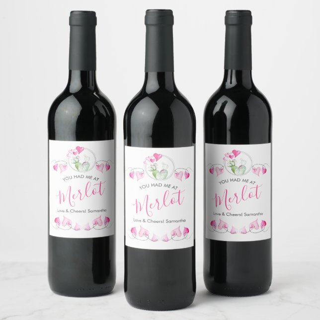 Witty Valentine's Day Wine Gifts Label (Bottles)