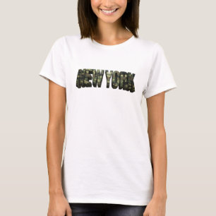 Witty Yellow NEW YORK 3D Text Art T-Shirt