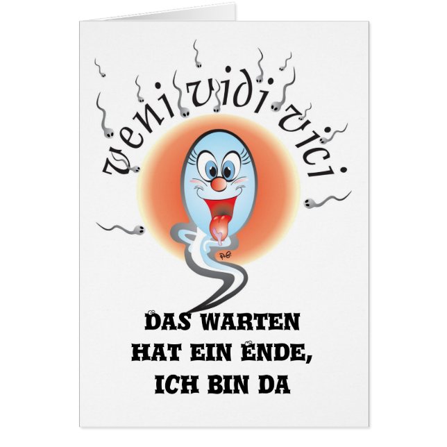 witzige Geburtsanzeige Karte (Front)