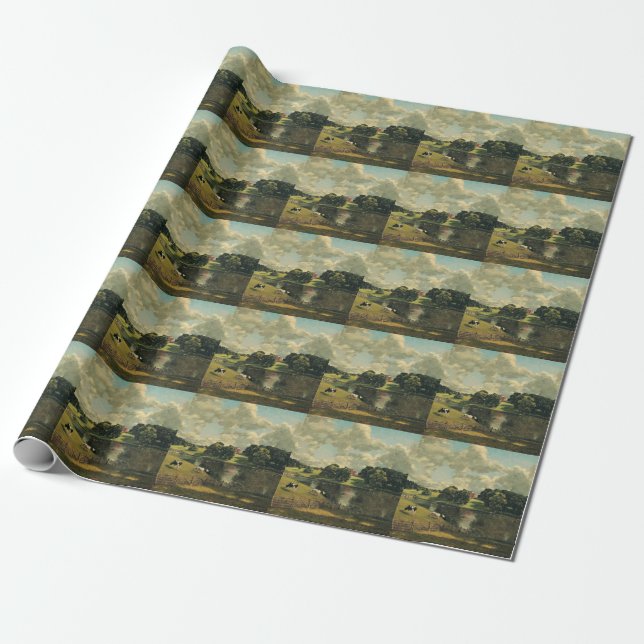 Wivenhoe Park by John Constable  Wrapping Paper (Unrolled)