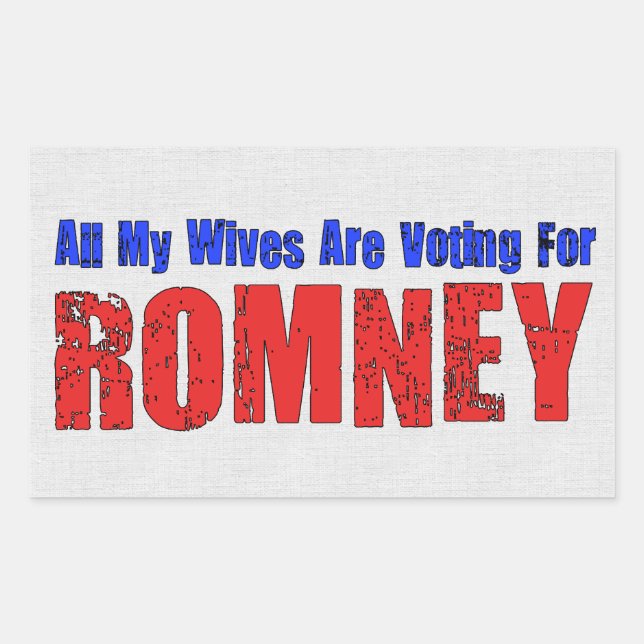 Wives For Romney Rectangular Sticker (Front)