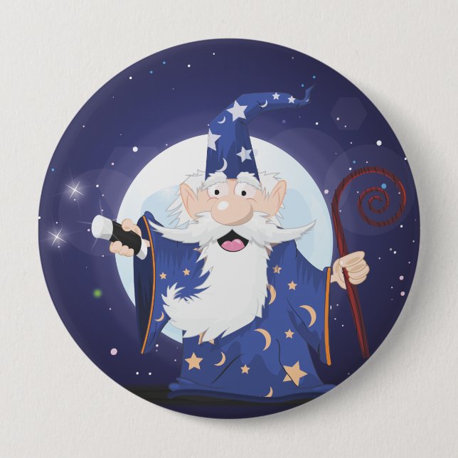 Wizard 10 Cm Round Badge (Front)