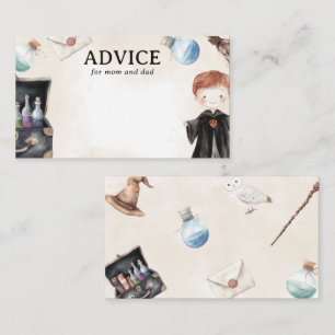 Wizard Advice for Mum and Dad Baby Shower Enclosure Card
