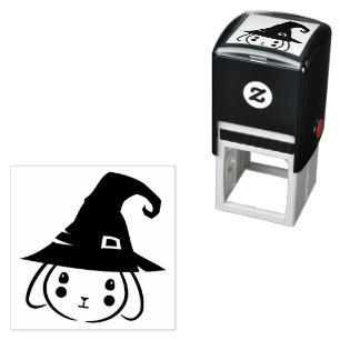 Wizard Bunny Illustration Self-inking Stamp