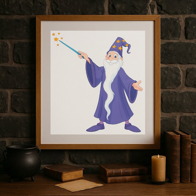 Wizard Casting A Spell Magic Poster (Creator Uploaded)