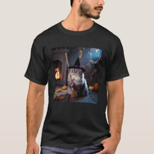Wizard Cat Weird Funny Halloween Cat Meme T-Shirt