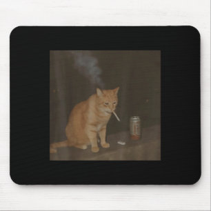 Wizard Cigarette Kitten Funny Smoking Cat Meme Bra Mouse Pad