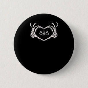 Wizard Classic - Skeleton Hands Heart 6 Cm Round Badge