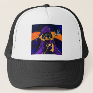 WIZARD DACHSHUND TRUCKER HAT