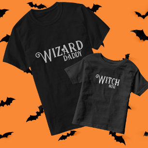 Wizard Daddy Black Halloween Family Matching T-Shirt