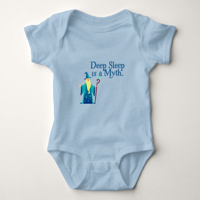 Wizard: Deep Sleep is a Myth Baby Bodysuit (Front)